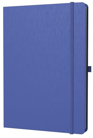 ONAVIA A4 Liniert Notizbuch, Notebook Hardcover, 80 Blätter (160 Seiten) 80 g/m², 7mm Linienabstand für zu Hause, Schule und Arbeit (Blau)