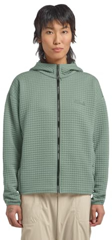 Jack Wolfskin Damen Sweatjacke mit Kapuze und Reißverschluss Mogari Hooded Full Zip atmungsaktiv leicht warm elastisch für Frauen Outdoor und Alltag