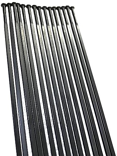 Raggi per bicicletta, misuratore di trazione dritto, pilastro 14G, 2,0 mm, in acciaio inox, radio da strada, raggi piatti a lama piatta, bicicletta, 12 pezzi/lotto (283 mm)