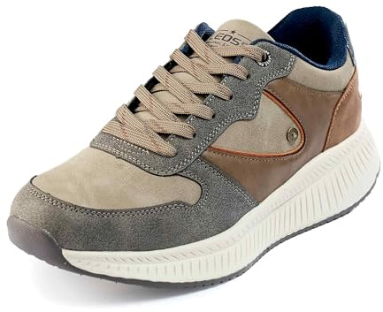 LEOSS ORIGINAL Scarpe da Ginnastica Uomo Scarpe Casual Uomo Resistenti Stabili Flessibili Versatili Facili da Pulire Eleganti (Marrone, 41 EU, MLE255336-13)