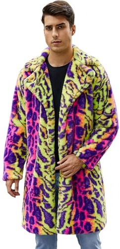 Duohropke Abrigo de piel para hombre largo chaqueta de pelo Parka de invierno chaqueta de piel sintética de longitud completa chaqueta de invierno 2023 otoño invierno Abrigo de piel de un solo color