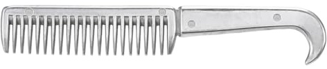 CFTGIW Peigne de Cheval en Alliage d'aluminium, Peigne de Traction de Queue de Crinière, Outil de Toilettage de Cheval en Métal 6,5 Pouces/3,9 Pouces/3,5 /,2 Facile à Installer dans la Boîte des