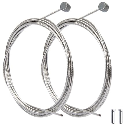 Universal Bicycle Brake Cable Set of 2, Inner Cable Brake Cable for Mountain Bike and Road Bike, Replacement Brake Cable Set with End Sleeves Brake Cable Replacement Accessories for Bicycle Parts