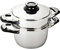ECOVITAM Dampfgarer, 3,8 l, Edelstahl 18/10 | Durchmesser 20 cm | ohne PFAS | für alle Herde, auch Induktionsherde, integriertes Thermometer, hergestellt in Italien