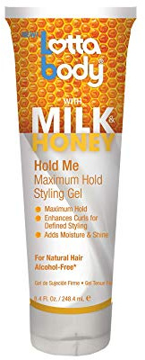 Lottabody Milk & Honey Hold Me Max Hold Styling Gel, 8.4 Ounce