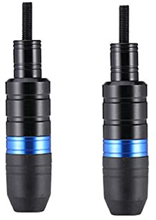 Auspuff Rahmenschieber, 2 Stück Motorrad Sturzschutz Crash Protector Sturzpads CNC Aluminiumlegierung Schiebeschutzstange mit 8mm Schraubenlöchern Fallschutz Universal Motorrad Rahmenschieber