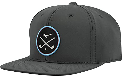 Mizuno Standard korsade klubbar snapback-keps, Träkol, one size
