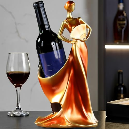 Bastidores de Vino Botella Individual Soporte Vino Encimera y Mesa Comedor Centro Adornos, Botellas de Vino, Estante Expositor para el hogar, Cocina y Bar, Regalos para Navidad Amigos