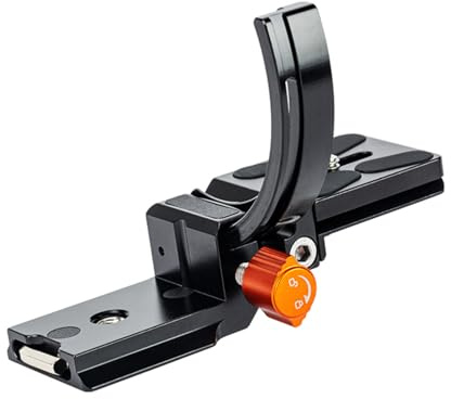 Fotopro Camera Vertical Bracket, Tripod Mount Ring Lens Mount, Rotatable Collar Mount Plate for DSLR SLR, Fits Plate for Arca-Type, Supporting 64.8mm Lens Horizontal and Vertical, Orange