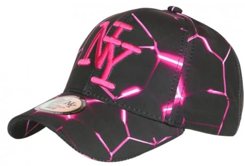 Hip Hop Honour Badyx NY Baseball original rosa och svart barnkeps från 7 till 12 år - storlek: En storlek - färg: Rosa - Pojke, rosa, One Size