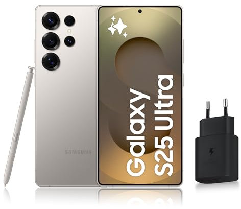 Samsung Galaxy S25 Ultra, Smartphone Android 5G avec Galaxy AI, 512 Go, Chargeur secteur rapide 25W inclus, Smartphone déverrouillé, Gris Titane, Version FR
