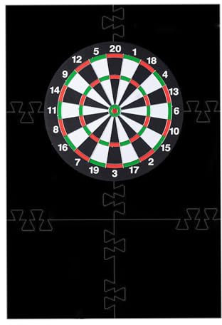 ZHUMCCY Dartscheiben Surround, Dartboard Surround Wandschutz Dart Catchring Surround Quadratische Dart Surround Auffangring Eva-6 Teiliger Gespleißter Dartscheiben Wandschutz Für Drinnen Und Draußen