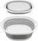 ZQSFPK 5L Collapsible Washing Up Bowl, Washing Up Bowls, Portable Silicone Laundry Tub, Folding Hand Wash Basin, Plastic Washing Up Bowl, for Kitchen Travel Camping Hiking Motorhome (Grey)