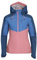 ALPINE PRO Damen Regenjacke BEREDA – Wasserdichte Sportjacke & Windbreaker – Funktionale Übergangsjacke für Frühling, Wandern, Laufen, Radfahren & Outdoor, S - Blau-Rosa