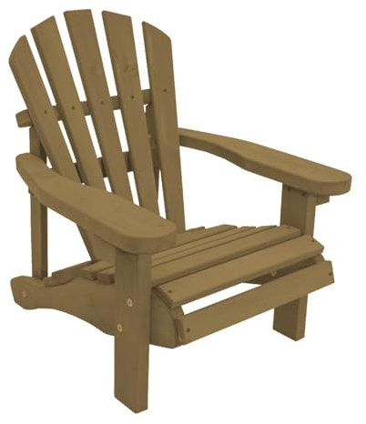 AMATA UNGURS Chaise Adirondack pour enfants pour extérieur et intérieur – Chaise Adirondack en bois imperméable pour enfants, pour jardin, salle de jeux – Conçue à la fois pour la durabilité et le