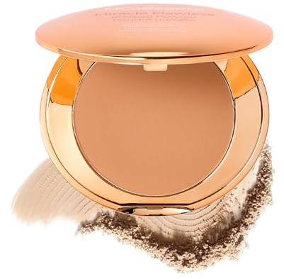 MCoBeauty - Miracle Flawless Pressed Powder - 3 Medium Warm Shade - Pressed Compact Setting Powder with Rose Flower Extract and Sweet Almond Oil - Blurring & Smoothing Skin Finishing Makeup