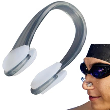 Genérico Pinza nasale per nuoto – Tappi nasali in silicone per adulti e adolescenti, attrezzatura da allenamento per snorkeling, surf, immersioni sott'acqua