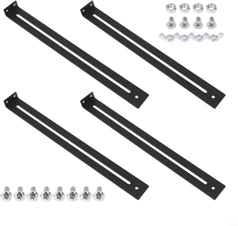 Bebykilemi Kit de réparation de tiroir avec support en acier pour renfort de meubles, compatible avec armoires à tiroirs en bois, panneaux de particules et MDF, installation de 33 à 61 cm (2 ensembles