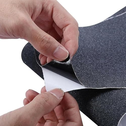 Nastro antiscivolo per skateboard in PVC per longboarding 84 cm x 23 cm, design perforato garantisce un posizionamento sicuro del piede e una maggiore durata