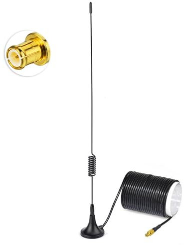 Eightwood DAB Car Aerial MCX Adapter 5dbi Car Digital Radio Auto DAB Antenna with 500cm Extension Cable for Pioneer Clarion Kenwood Alpine JVC