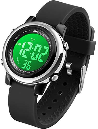 VenSten Kids Digital Sport Waterproof Watch for Girls Boys, Kid Sports Outdoor LED Electrical Watches with Luminous Alarm Stopwatch Child Wristwatch