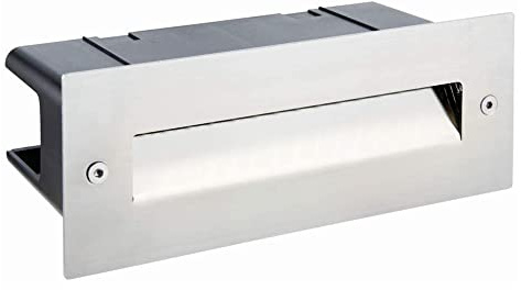 National Lighting Brick Lights Outdoor - Marine Grade Stainless Steel Finish - LED Guide Brick Light Recessed - Outdoor Garden Pathway - IP44 Rated - Integrated Lamp Cool White 4000K 100 Lumens