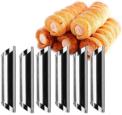 letuxiashop Edelstahl-Rundrohr-Spiral-Croissant-Gebäck-Backform, süße Strudelform, Butterrolle in Regenbogen-Crimpform, EIN Werkzeug, das zum Backen in der Küche geeignet ist