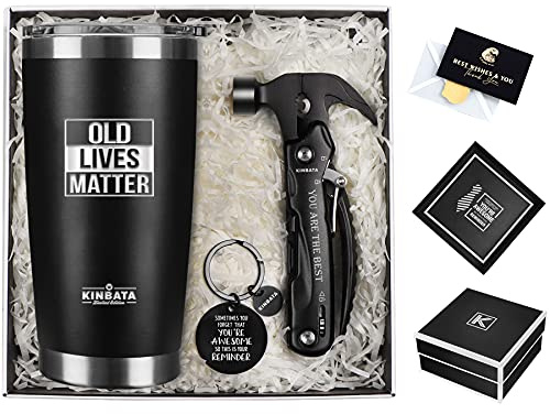 Birthday Gifts for Men-Fathers Best Day Gift for Dad Retirement Old Lives Still Matter Gifts for Him Grandpa Uncle Unique Presents Ideas Tumbler Multitool