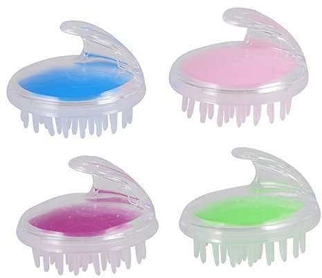 Healeved 4stücke Kopfhautmassagebürste Mit Für Haarwäsche Kopfhautreinigung Und Massagegerät Geeignet Für Damen Und Herren Langlebig Und Dekorativ