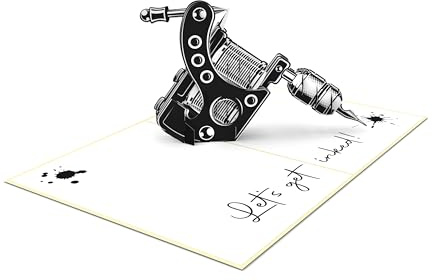 MOKIO® Tarjeta Pop-Up – Tattoo – Tarjeta de cumpleaños emergente para un tatuaje
