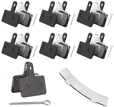 6 pares de pastillas de freno para bicicleta, resina, intercambiables, con rotor de ajustador, juego para Shimano M515, C501, M415, M510