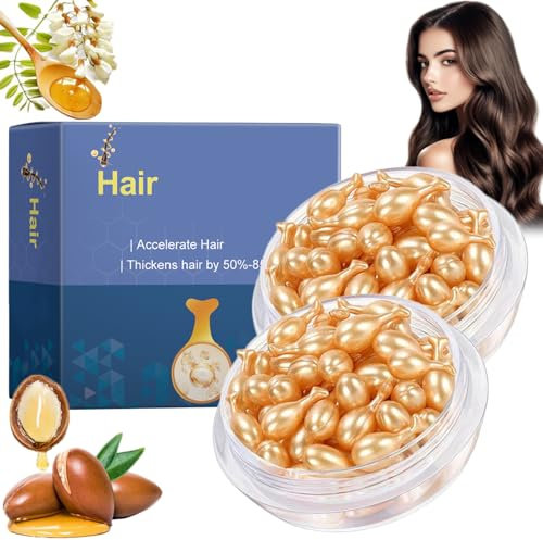 Capsules Hair Densityboost, Capsules De Sérum Capillaire, Sérum De Traitement Capillaire, Capsule De Sérum Vitaminé Pour Cheveux, Sérum Capillaire Pour Cheveux Crépus Et Abîmés (2 boîtes)