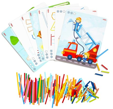 HABA Stabix Wooden Arranging and Matching Game: Montessori Toys for 3+ Year Old, Fine Motor Games Activity & Preschool Learning Toys