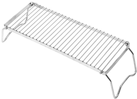 GANAZONO Portable Stainless Steel Furnace End Holder and Folding Grill Pot Bracket Outdoor Camping Barbecue Rack Mini Bbq Stand for Garden Cooking