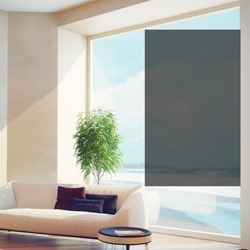 Pellicola protezione solare finestre termoisolante GRANDI + Gradazioni Alta Qualità Nano Carbon Oscurante Anti UV efficienza termica privacy controllo calore adesiva (Black-5%, 30 X 120 CM)
