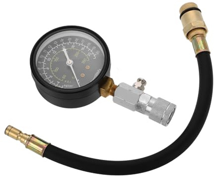 BUGUUYO Manomètre de Compression Moteur Précis pour Testeur Pression Essence Gaz Outil Portable Multifonction pour Diagnostic Automobile