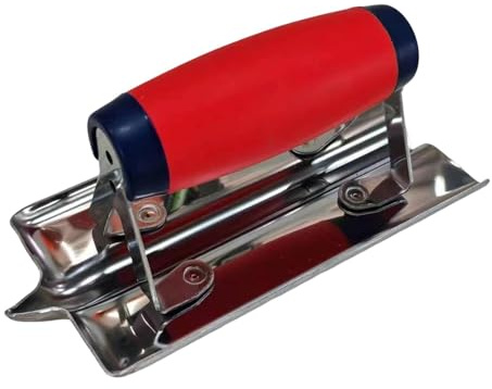 Cazzuola professionale in acciaio inox 15 x 7,6 cm con impugnatura ergonomica per intonaco, stucco, cemento, finitura calcestruzzo, scanalatrice per calcestruzzo