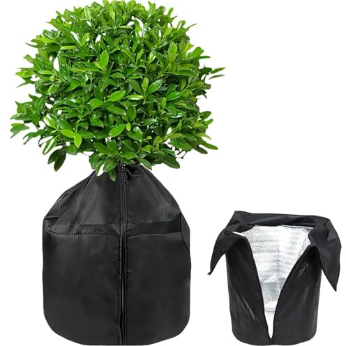 VIDSTW Copri Piante Inverno 45X50 CM Copertura Invernale per Le Piante con Cerniera e Coulisse Protezione Termica per Vasi Antivento Antipioggia Balconi Terrazze Giardini Cortili