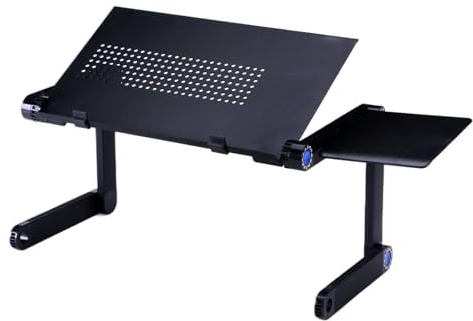Justerbar sängbricka för bärbar dator bärbart skrivstativ med halkfri klämma och kudde, idealisk för soffa, ritning och studier – mångsidig och ergonomisk design