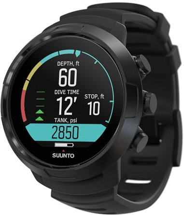 SUUNTO Dive D5 Orologio Subacqueo Digitale, Display Colori, Impermeabile 100 m, Computer Subacquei con Funzioni di Sveglia, Cronometro, Meteo, Bussola, Durata della Batteria 12 Ore in Modalità Scuba
