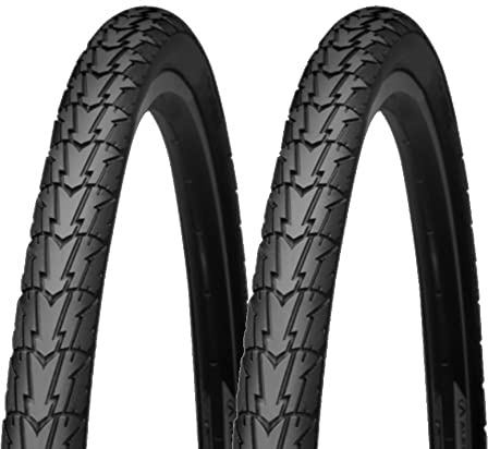ECOVELO 2 pneus noirs 700 x 35C (37-622) 28 x 1 5/8 x 1 3/8 pour vélo de ville | pneus routiers noirs en caoutchouc vélo