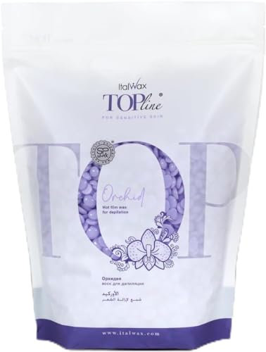 Italwax Top Line Orchid Hard Wax Beads - 750g (1.65 lbs) – Strip-Free Hair Removal Wax, Unscented, Gentle on Sensitive Skin, Ideal for Bikini Line & Underarms, Professional & home use