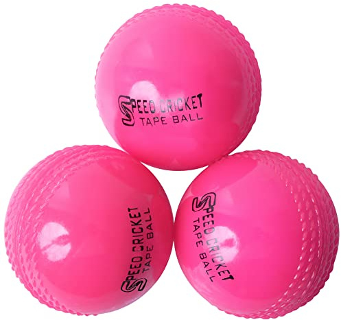 Palla da cricket a vento per allenamento e coaching e pratica 3 palline (rosa)