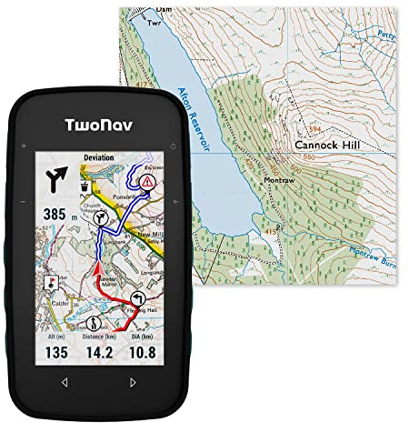 TwoNav Cross Plus (32 GB) + Full Great Britain Topo Ordance & Survey 1:25.000 map installed, GPS bike computer with 3.2-inch screen for MTB, cycling, trekking or hiking