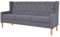 Hommdiy Sofa 3-Sitzer Dreisitzer Stoffsofa Polstersofa Loungesofa Couch Polstermöbel Wohnzimmersofa Designsofa Stoff Grau Holzgestell, VID-245454