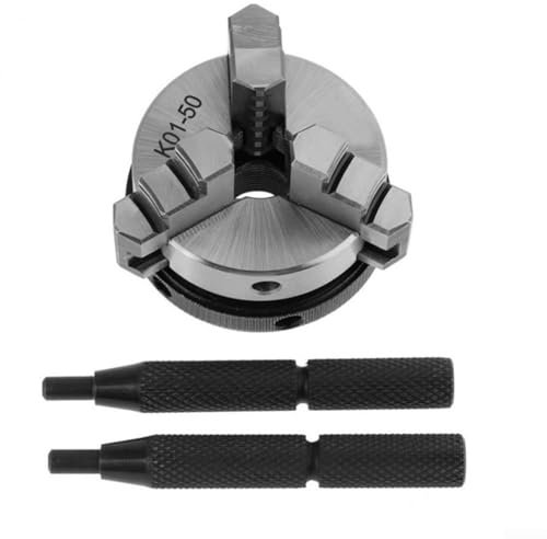 Mandrin Manuel à Trois mâchoires, mandrin de Tour de 50 mm, Filetage pour M14, Machines-Outils pour Le Travail du Bois