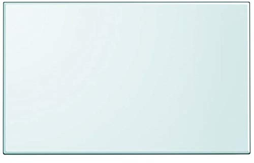 FOZICV 100 x 62 x 0,8 cm, piano da scrivania rettangolare, piano di ricambio, tavolo da pranzo, tavolo da bar, tavolo da bar, vetro temperato trasparente