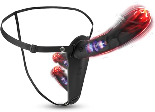 BDSMYEE - Consolador con correa para mujer, 10 modos de vibración, 3 modos de vibración, con control remoto