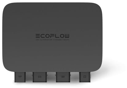EF EcoFlow Chargeur d'alternateur 500 W, chargeur XT60 à charge rapide 3 en 1, 1 kWh en 2,1 h, GaN Tech, mainteneur de batterie de véhicule et démarreur, contrôle par application, sans danger pour VUS