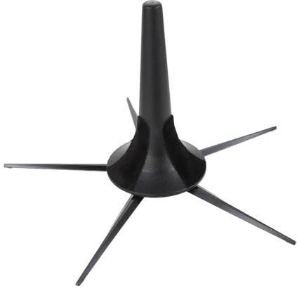 Cabilock Supporto per Tromba Nero Pieghevole Struttura a Cinque Gambe in Lega di Zinco, Portatile e Staccabile, per Clarinetto e Strumenti Musicali